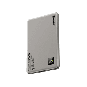 XPower 生活用品超級市場推薦：XPower M5K 3合1鋁合金數顯 5000mAh PD3.0+ 磁吸無線外置充電器 鈦金色 (XP-M5K-TI)