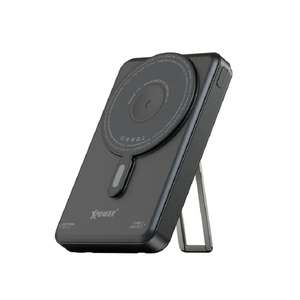 XPower 生活用品超級市場推薦：XPower M10R 7合1 10000mAh PD 3.0雙內置線+磁吸無線移動電源連支架 黑色 (M10R KH-88-BK)