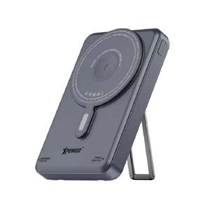 XPower 生活用品超級市場推薦：XPower M10R 7合1 10000mAh PD 3.0雙內置線+磁吸無線移動電源連支架 灰色 (M10R KH-88-GY)