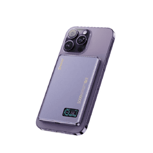XPower 生活用品超級市場推薦：XPower MagDigita5 彩屏顯示磨沙玻璃外殼 5000mAh PD3.0+QI2 磁吸移動電源 紫色 (XP-MAGDIGITA5-PP)