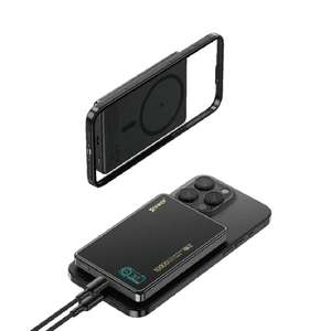 XPower 生活用品超級市場推薦：XPower MagDigita 彩屏顯示磨沙玻璃外殼 10000mAh PD3.0+QI2 磁吸移動電源 黑色 (XP-MAGDIGITA -BK)