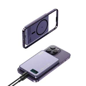 XPower 生活用品超級市場推薦：XPower MagDigita 彩屏顯示磨沙玻璃外殼 10000mAh PD3.0+QI2 磁吸移動電源 紫色 (XP-MAGDIGITA -PP)