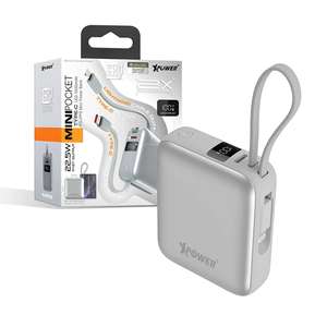 XPower 生活用品超級市場推薦：XPower MINI POCKET RA61 Type-C 數顯10000mAh PD+PPS 迷你移動電源 亮灰色 (MINIPOCKET RA61-LGY)