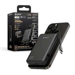 XPower 生活用品超級市場推薦：XPower MAGNETO 10 Qi2數顯 10000mAh 45W PD3.0 磁吸無線移動電源 黑色 (XP-MAGNETO10 -BK)