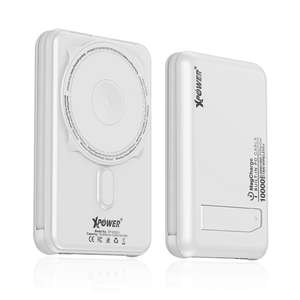 XPower 生活用品超級市場推薦：XPower M10C+ 6合1多功能數顯 10000mAh 20W PD3.0 + 磁吸無線移動電源 白色 (XP-M10C+-WH)